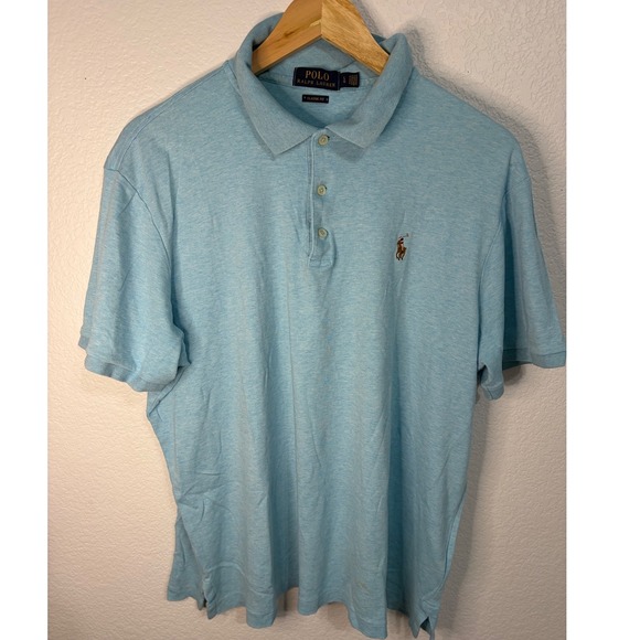 Polo Ralph Lauren Other - Polo Ralph Lauren Mens Large Blue Heather Classic Fit Short Sleeve Polo Shirt
